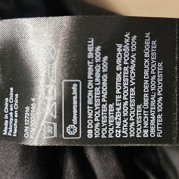 Divided (H&M) Size S Black with Orange Racing Bomber Jacket, Exc., Like New Cond - Picture 11 of 12